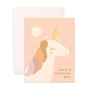 Soft furnishing wholesaling: Magical Unicorn Greeting Card