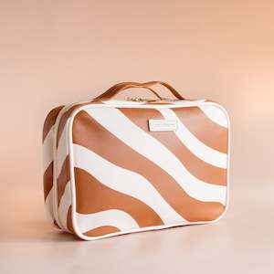 Soft furnishing wholesaling: Rust Swirl Cosmetic Bag - SECONDS