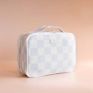 Soft furnishing wholesaling: Powder Check Cosmetic Bag - SECONDS