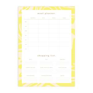 Acid Wash A4 Meal Planner Magnet Notepad