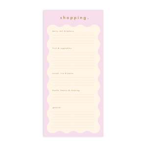 Lilac Wiggle DL Shopping List Magnet Notepad