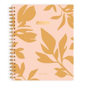 Soft furnishing wholesaling: Ficus Large Spiral Sketchbook - SECONDS