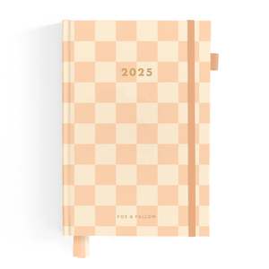 2025 A5 Horizontal Planner - Salmon Check - SECONDS