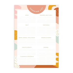 Soft furnishing wholesaling: Muse A5 Shopping List Magnet Notepad