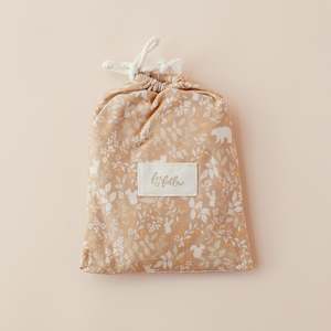 Forest Friends Caramel Organic Fitted Bassinet Sheet/Change Pad Cover - PREORDER (LATE FEB)