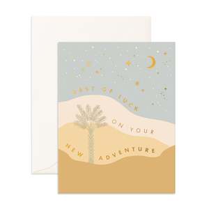 Soft furnishing wholesaling: New Adventure Desert Palms Greeting Card