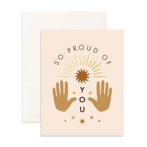 Soft furnishing wholesaling: Proud Of You Sol Greeting Card