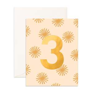 No. 3 Party Greeting Card