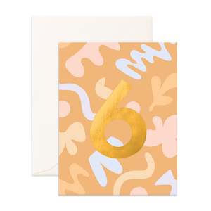 No. 6 Party Greeting Card