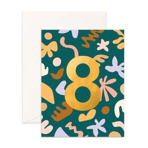 No. 8 Party Greeting Card