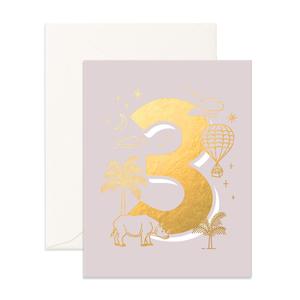 No. 3 Animals Greeting Card