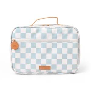 Soft furnishing wholesaling: Sage Check Large Lunch Bag - (PREORDER - 7 FEB)