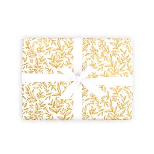 Golden Vines Gift Wrap Flat Sheet - 12 Sheet Pack