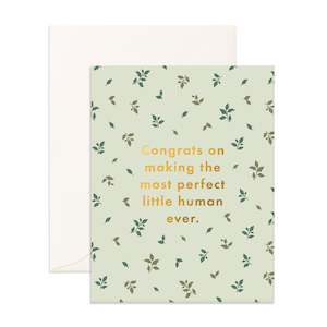 Perfect Human Broderie Greeting Card