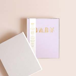 Soft furnishing wholesaling: Mini Baby Book Lilac Boxed