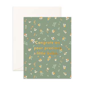 Soft furnishing wholesaling: Precious Babe Broderie Greeting Card