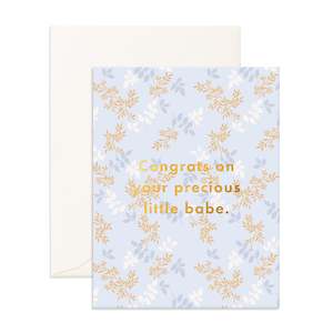 Soft furnishing wholesaling: Precious Babe Juniper Greeting Card