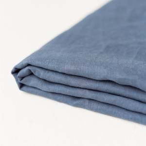 Coastal Blue Linen Fitted Sheet