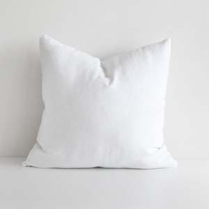 Brilliant White Linen Cushion Cover