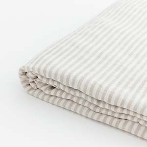 Sand Stripes Linen Fitted Sheet