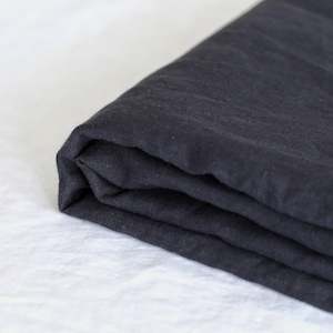 Midnight Blue Linen Fitted Sheet