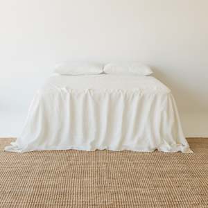 Off White Linen Flat Sheet