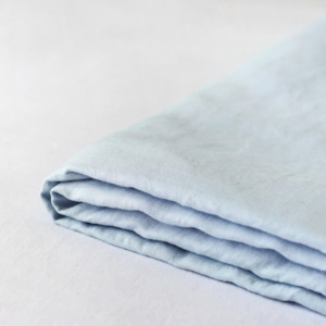 Powder Blue Linen Flat Sheet