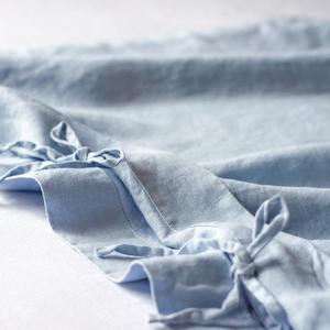 Powder Blue Linen Cot Duvet