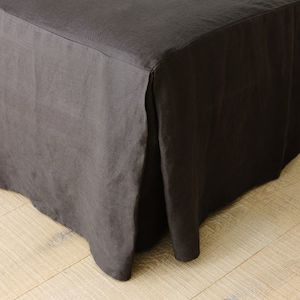 Charcoal Linen Valance - 40cm/45cm Drop