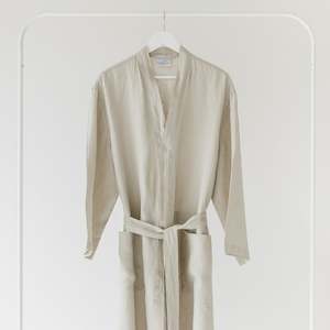 Stone Linen Robe