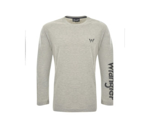 Wrangler Mens Sleeve Logo LS Tee Shirt