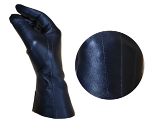 Hurlford Black Leather Riding Gloves Adults