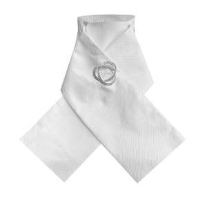 Ties: Adults Plain Stock Pre Tied White