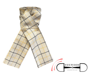 Tattersall Check Stock Self Tie Black/Gold