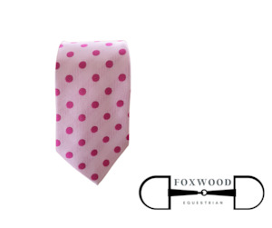 Pink and Pink Spot Tie