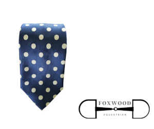 Mid Blue and Silver Spot Tie