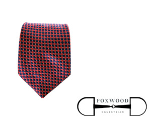 Ties: Navy and Red Spot Pattern