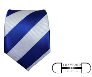 Royal Blue and White Stripe Tie