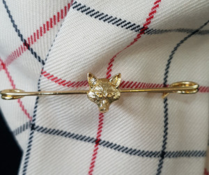 Stock Tie Pins: Adults Traditional Foxhead Stock Pin Gold