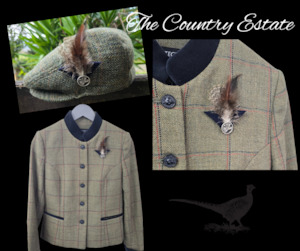 Lapels: Felt /Feather Hat Or Lapel Pin- Natural