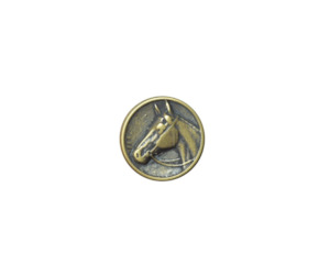 Single Bronze Horse Head Buttons