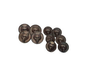 Brown Foxhead Button Set