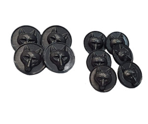 Black Foxhead Button Set