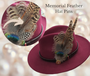 Memory Feather Hat Pins