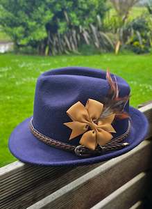 Hat Pins: Feather Hat Pin With Bow- Small