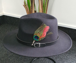 Small Hat Pins: Peacock Hat Pin- Red