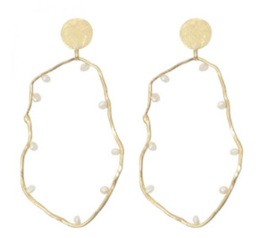 EARRINGS - RENAY EARRINGS - GOLD & PEARLS