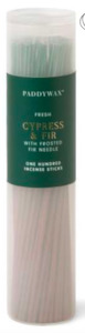 CYPRESS & FIR GLASS INCENSE STICKS IN GLASS JAR - 100 STICKS