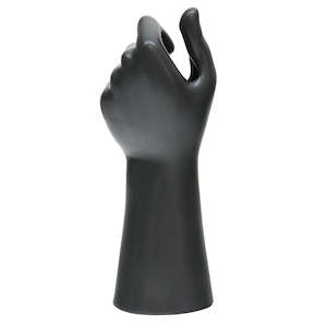 Ceramic Hand Vase - Black