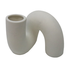 CERAMIC TUBE VASE - LA FORGE - WHITE